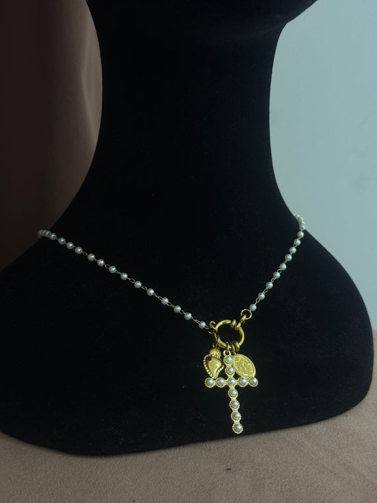 Collana perla rosario