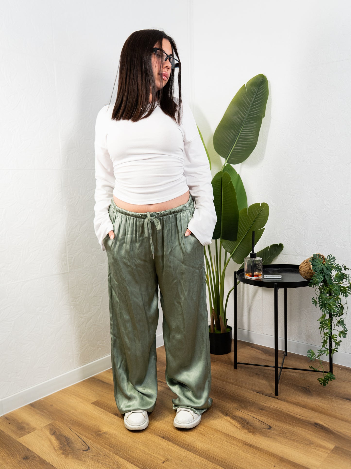 Pantalone satin