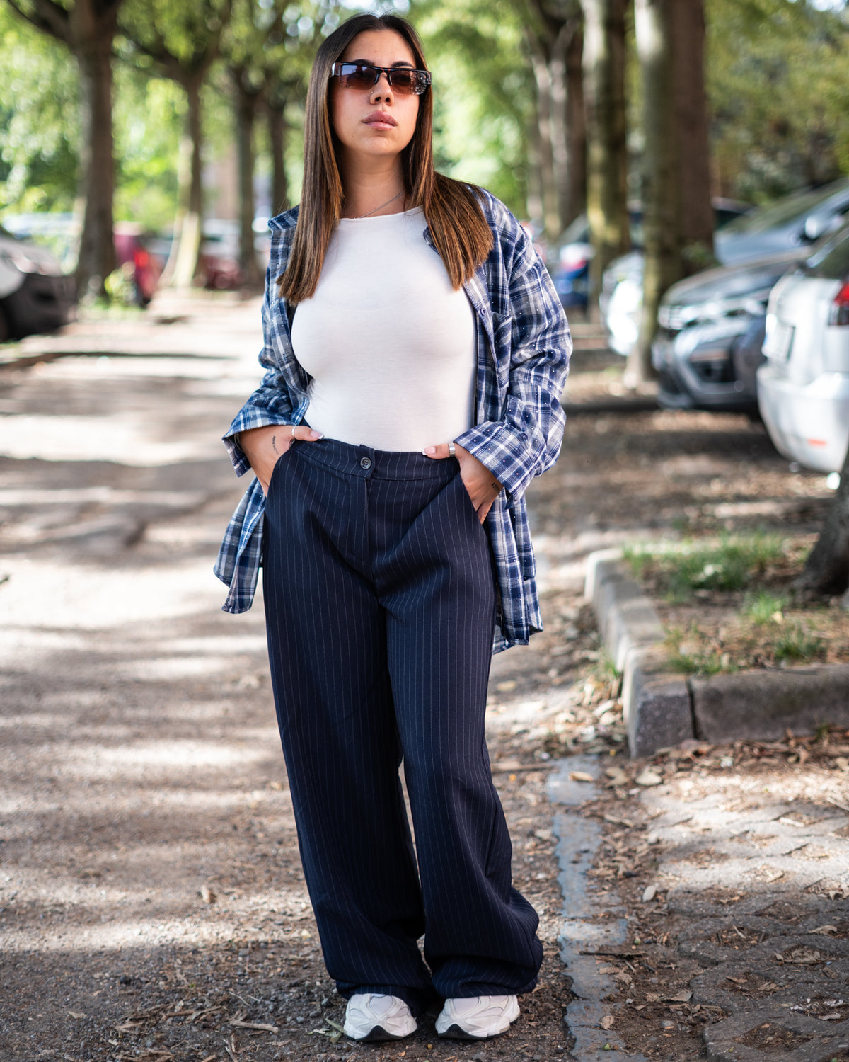 Pantalone gessato