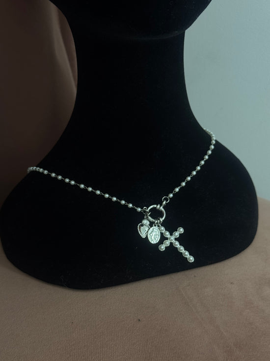 Collana perla rosario