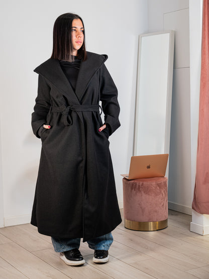 Cappotto con cappuccio