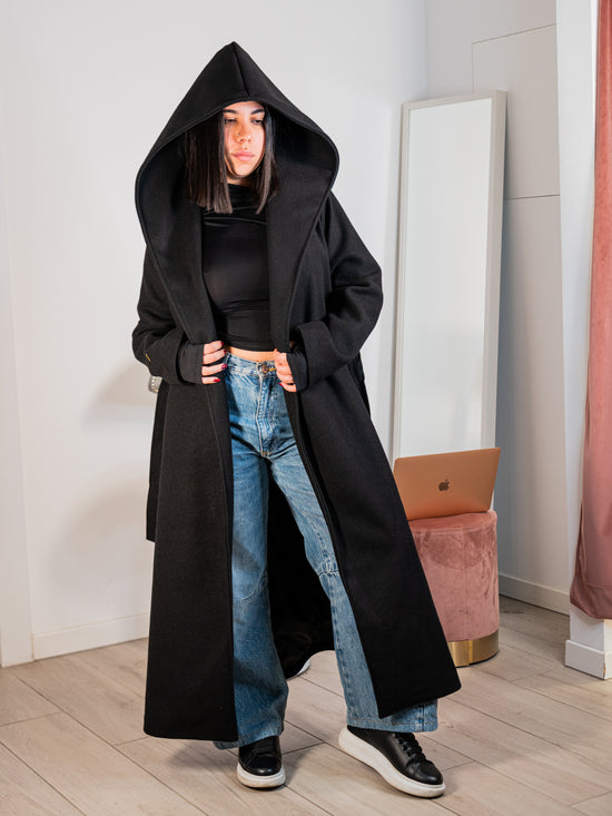 Cappotto con cappuccio