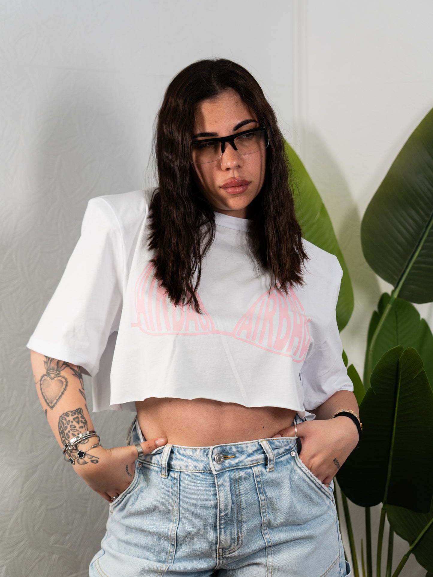 T-shirt crop airbag