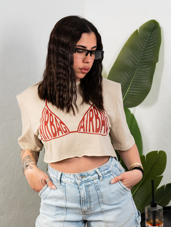 T-shirt crop airbag