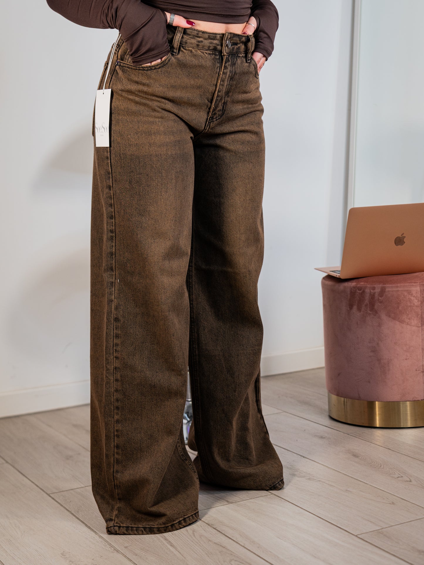 Jeans Brown slavato