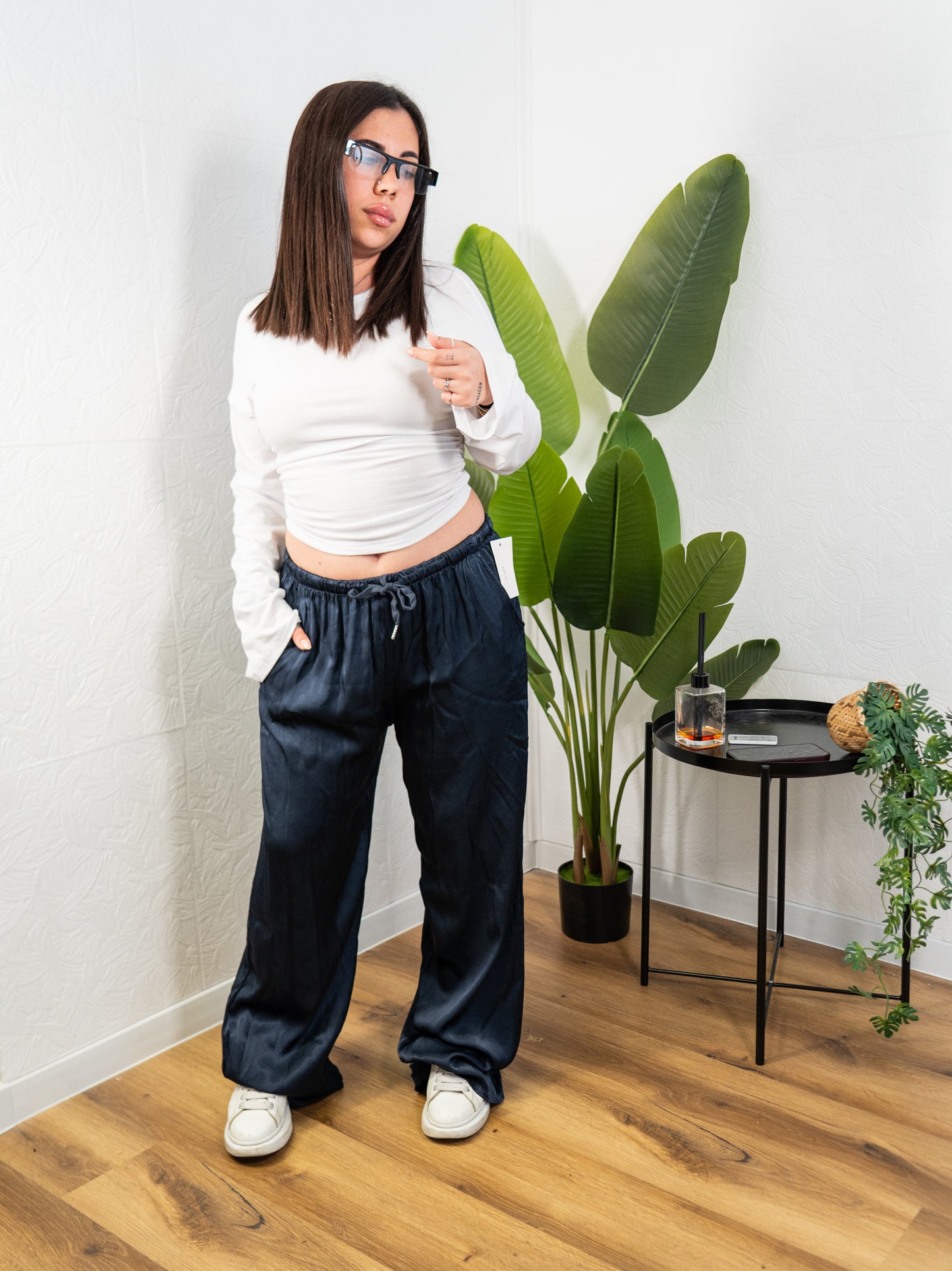 Pantalone satin